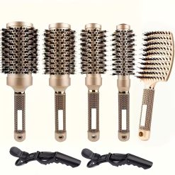 7-Piece Ceramic Round Brush Blow-Drying Set