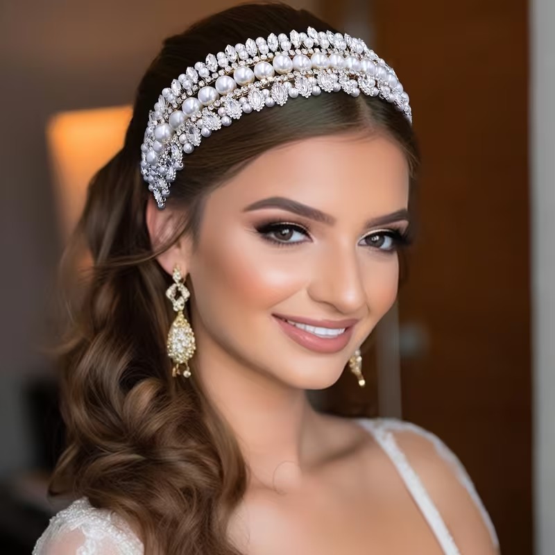 Vintage Multi-Layer Pearl Bridal Hairband